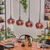 Azurara hanging light, globe light, pendant light black, 4-light sources