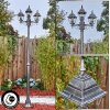 Naofe lamp post, path light black, silver, 3-light sources