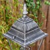 Naofe lamp post, path light black, silver, 3-light sources