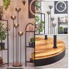 Koyoto floor lamp 25 cm Light wood, black, 4-light sources