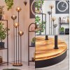 Gastor floor lamp 30 cm Light wood, black, 4-light sources