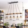 Ripoll hanging light, globe light, pendant light Ecru, black, 5-light sources