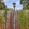 Loria lamp post, globe light black, silver, 1-light source