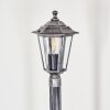 Loria lamp post, globe light black, silver, 1-light source