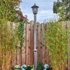 Loria lamp post, path light black, silver, 1-light source