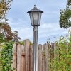 Loria lamp post, path light black, silver, 1-light source