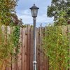 Loria lamp post, path light black, silver, 1-light source