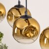 Ripoll hanging light, globe light, pendant light gold, clear, 5-light sources