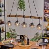 Ripoll hanging light, globe light, pendant light clear, Smoke-coloured, 5-light sources