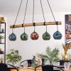 Ripoll hanging light, globe light, pendant light blue, green, coppery, 5-light sources