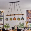 Ripoll hanging light, globe light, pendant light blue, green, coppery, 5-light sources