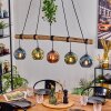 Ripoll hanging light, globe light, pendant light blue, green, coppery, 5-light sources