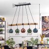 Ripoll hanging light, globe light, pendant light blue, green, coppery, 5-light sources