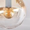 Gastor ceiling light, globe light gold, black, 3-light sources