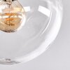 Gastor ceiling light, globe light 42 cm gold, black, 3-light sources