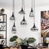 Maynal hanging light, globe light, pendant light clear, Smoke-coloured, 6-light sources