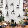 Maynal hanging light, globe light, pendant light clear, Smoke-coloured, 6-light sources