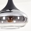 Maynal hanging light, globe light, pendant light clear, Smoke-coloured, 6-light sources