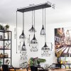 Maynal hanging light, globe light, pendant light clear, Smoke-coloured, 6-light sources