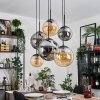 Gastor hanging light, globe light, pendant light Amber, Smoke-coloured, 6-light sources