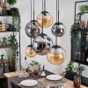 Gastor hanging light, globe light, pendant light Amber, Smoke-coloured, 6-light sources