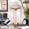 Guttsta floor lamp, table lamp Ecru, black, 4-light sources