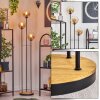 Gastor floor lamp 30 cm Dark wood, black, 3-light sources