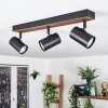 Gesteira ceiling light, ceiling spotlight Dark wood, black, 3-light sources