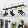 Gesteira ceiling light, ceiling spotlight Light wood, black, 3-light sources