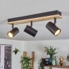 Gesteira ceiling light, ceiling spotlight Light wood, black, 3-light sources