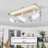 Gesteira ceiling light, ceiling spotlight Light wood, white, 3-light sources