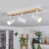 Gesteira ceiling light, ceiling spotlight Light wood, white, 3-light sources