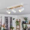 Gesteira ceiling light, ceiling spotlight Light wood, white, 3-light sources