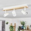 Gesteira ceiling light, ceiling spotlight Light wood, white, 3-light sources