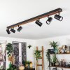 Gesteira ceiling light, ceiling spotlight Dark wood, black, 6-light sources