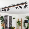 Gesteira ceiling light, ceiling spotlight Dark wood, black, 6-light sources