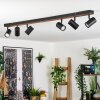 Gesteira ceiling light, ceiling spotlight Dark wood, black, 6-light sources