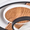 Hadel ceiling light LED Wood like finish, black, 1-light source