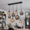 Gastor hanging light, globe light, pendant light Amber, Smoke-coloured, 8-light sources