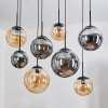 Gastor hanging light, globe light, pendant light Amber, Smoke-coloured, 8-light sources