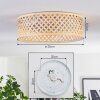 Barroco ceiling light LED Ecru, white, 1-light source