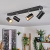 Gesteira ceiling light, ceiling spotlight chrome, black, 4-light sources