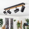 Gesteira ceiling light, ceiling spotlight Dark wood, black, 4-light sources