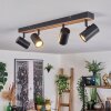 Gesteira ceiling light, ceiling spotlight Dark wood, black, 4-light sources