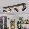 Gesteira ceiling light, ceiling spotlight Dark wood, black, 4-light sources