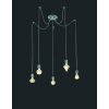 Trio Leuchten Cord Pendant Light grey, 5-light sources