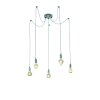 Trio Leuchten Cord Pendant Light grey, 5-light sources