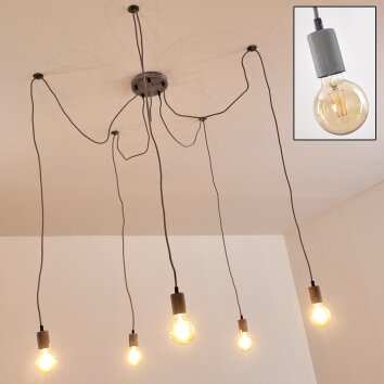 Tenna Pendant Light grey, 5-light sources