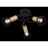 Globo XARA Ceiling Light antique brass, black, 3-light sources