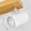 Gesteira ceiling light, ceiling spotlight chrome, Wood like finish, 3-light sources